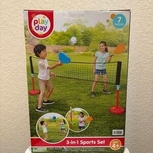 Play Day 3-in-1 Sports Set for Kids NWT